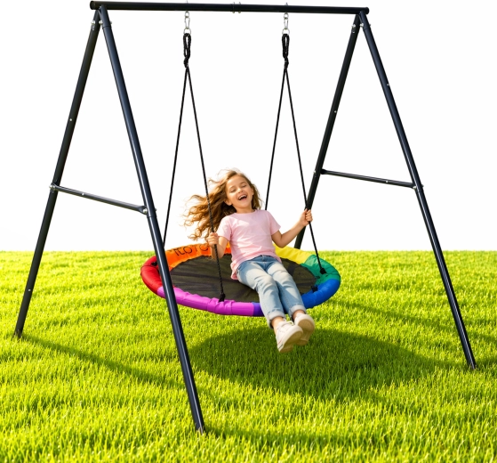 Garten-Kinder-Schaukel Nest 100 cm mit Stahlrahmen ECOTOYS