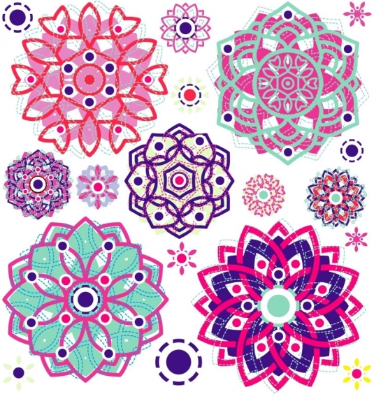 Bügelapplikation Dekoration Mandala kleiner Winkel