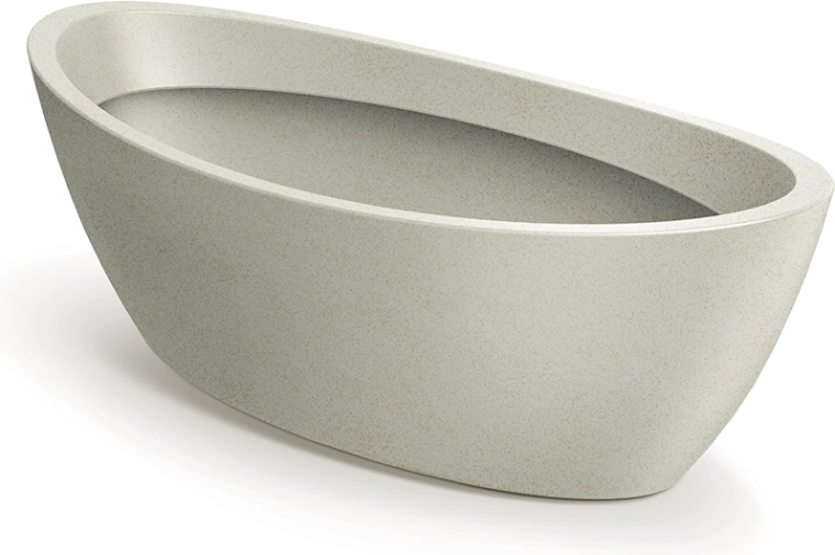Ovaler Pflanzkübel Aria 60 cm sandfarben