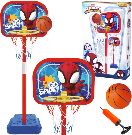 SPIDEY Basketball-Set mit verstellbarem Korb und 14 cm Ball