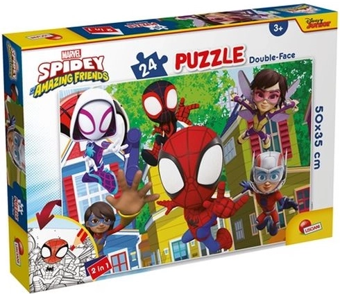 Lisciani Marvel Spidey und seine Super-Freunde – doppelseitiges Puzzle (24 Teile)