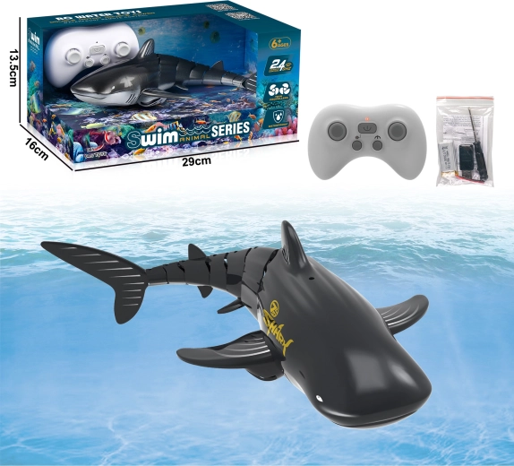 RC-Wal mit Wasserfontäne – Schwarz