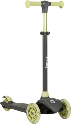 Kinder-Dreiradroller LIONELO Jessy Grey Green mit LED-Rädern
