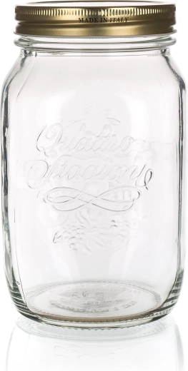 Glasdose Quattro Stagioni 1 l mit Metalldeckel