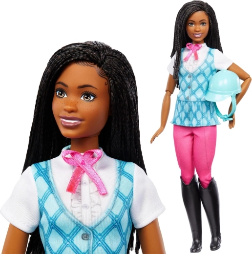 Mattel Barbie Mysteries Reiterpuppe Brooklyn mit Helm