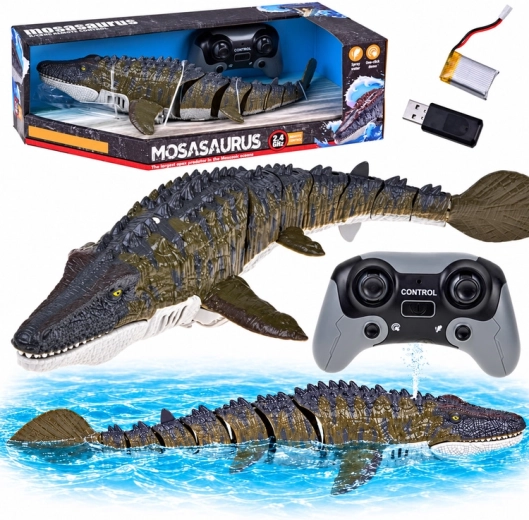 Ferngesteuerter Mosasaurus fürs Wasser, schwimmt und sprüht Wasser 40 cm