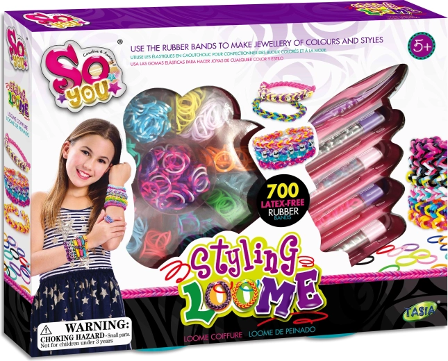Tasia Set zur Herstellung von latexfreien Gummiband-Armbändern – 700 Stk.