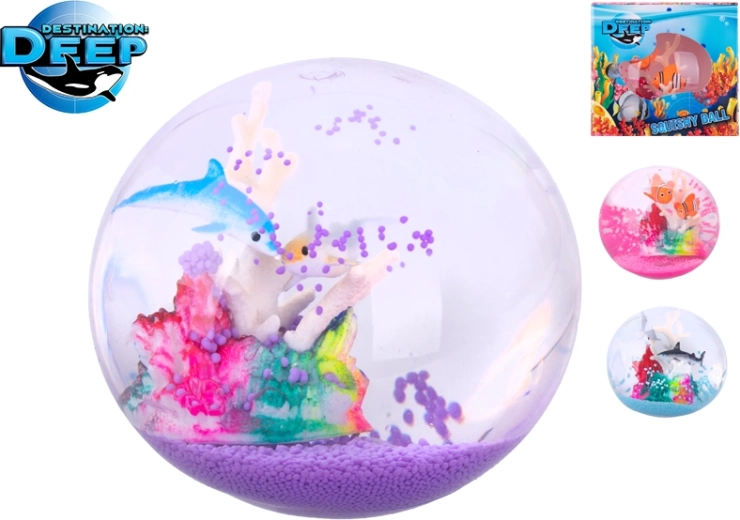 Dehnbarer Anti-Stress-Ball Destination Deep mit Meeresmotiven 9 cm