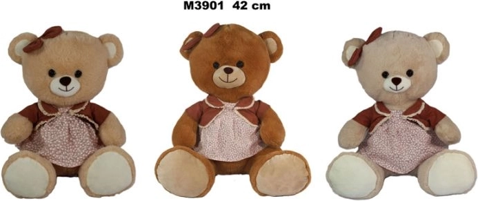 Plüschbär im Kleid 42 cm – 1 Stück