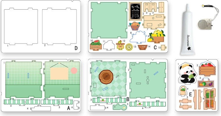 Chibi-Welt – Mini-Box mit Panda - 1 Stück