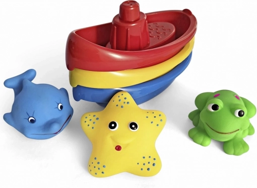 Badeboote mit Tierchen