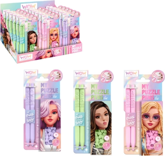 Set mit 2 Kugelschreibern Puzzle WoW Generation