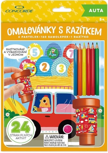 Malbuch mit Stempel CONCORDE – Autos