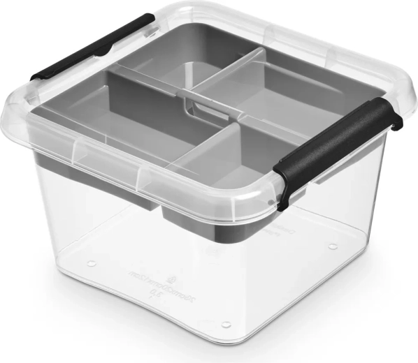 Simplestore Insert Aufbewahrungsbox mit Deckel 3 l (20 × 20 × 12 cm)