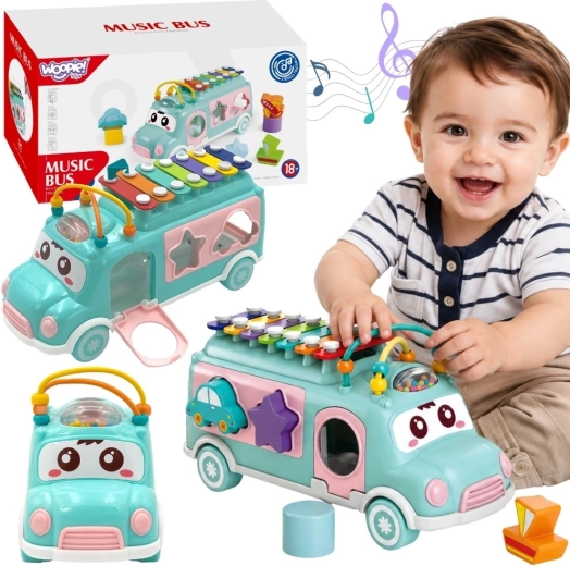 Musikauto mit Sortierer und Xylophon WOOPIE BABY