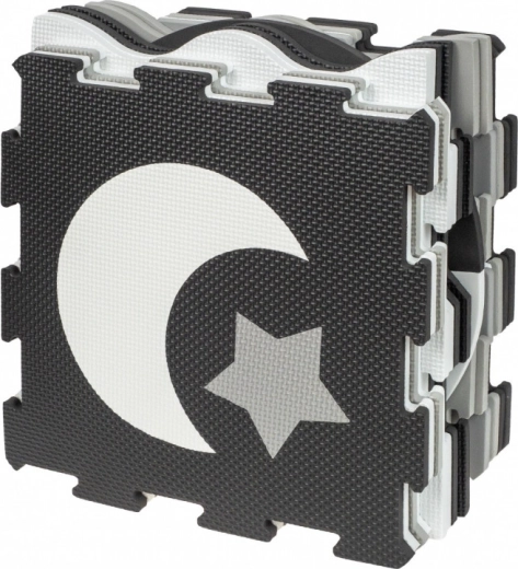 Schaumstoff-Spielmatte für Kinder schwarz-weiß