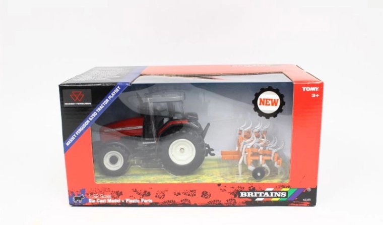 Britains Massey Ferguson 6290 Traktor mit Grubber 1:32