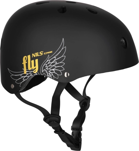 Helm NILS Extreme FLY matt schwarz – XS (48–52 cm)