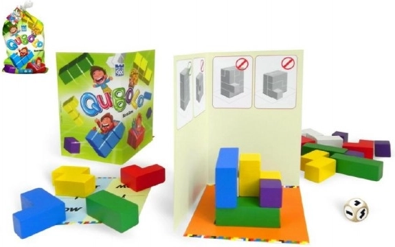 Qubolo Gesellschaftsspiel mit Holzwürfeln im Stoffbeutel
