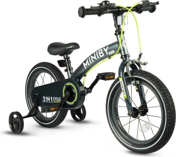 Qplay Miniby 3in1 Kinderfahrrad 14" grau