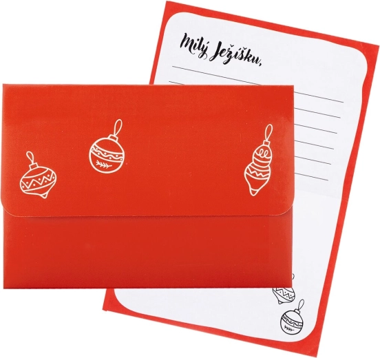 Papierumschlag „Brief an das Christkind“ mit eingelegtem Brief (CZ) – 1 Stück