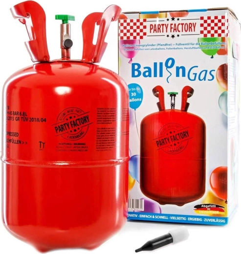 Einweg-Heliumflasche 200 l zum Befüllen von Ballons