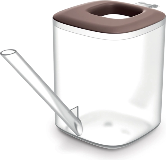 Gläserne Teekanne Tubi 1 l mit Bambusdeckel und Edelstahlsieb, transparent/marsala
