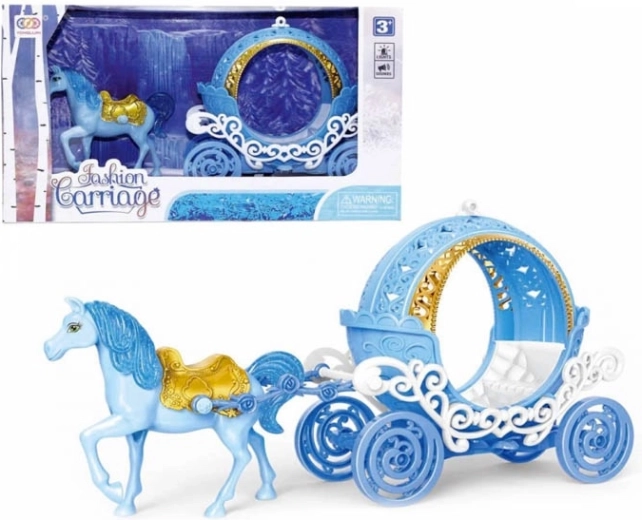 Zauberhafte Kutsche mit Pferd mit Lichtern und Melodie