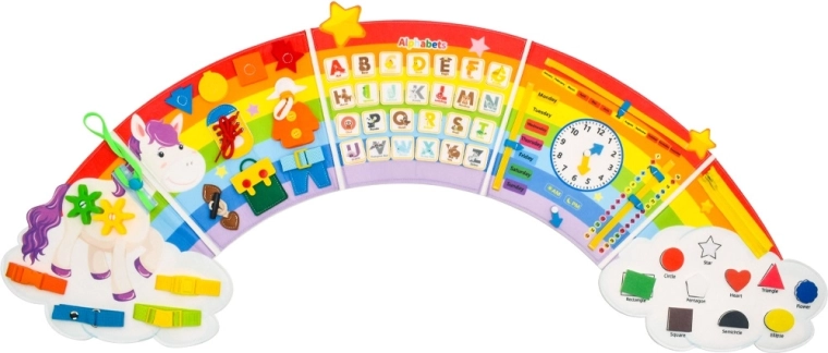 2Kids Toys weiches Activity Board Regenbogen mit Wolken – 1 Stück