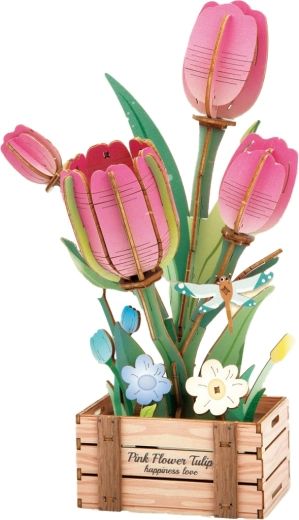 3D-Holzbausatz Tulpe 21 cm