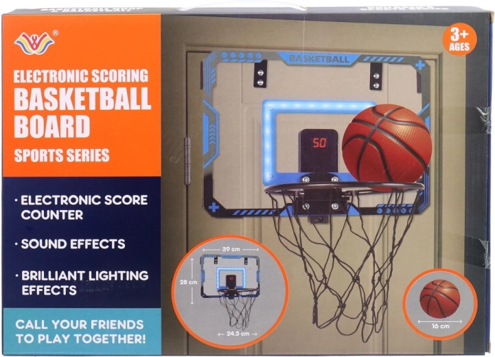Batteriebetriebener Basketballkorb mit Zähler für Kinder
