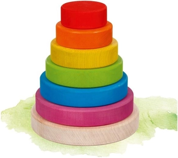 Holzstapel-Turm für Kinder Regenbogen