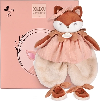 Doudou Geschenkset – Plüsch-Schmusetuch Fuchs Mina 29 cm