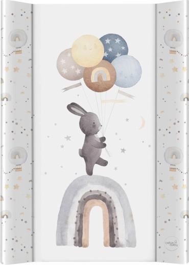 Ceba Baby Wickelauflage mit fester Platte 50 × 70 cm Basic Rainbow Walk