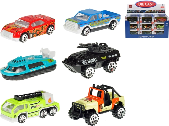 Metallspielzeugauto 7 cm 1:64 mit Freilauf