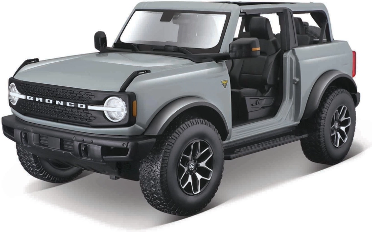 Maisto Ford Bronco Badlands ohne Türen kaktusgrau 1:18