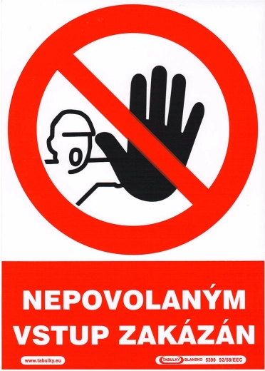 Selbstklebendes Sicherheitsschild Unbefugten ist der Zutritt verboten A5 (148 × 210 mm)