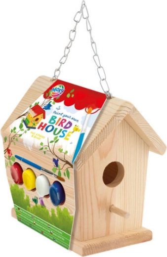 Set zum eigenen Bemalen eines Vogelhäuschens