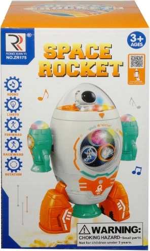 Interaktive Rakete mit Licht, Sound und Musik