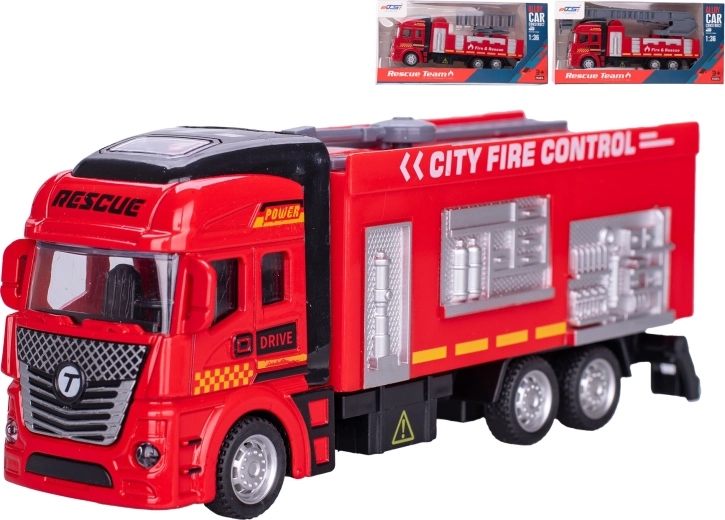 Metall-Feuerwehrauto 1:36 mit Rückzug 19,5 cm