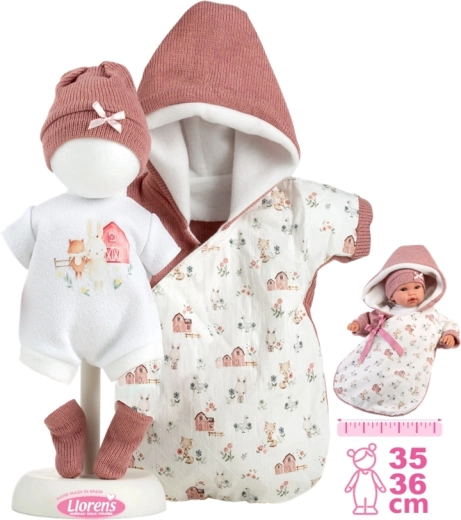 Llorens Outfit für Puppe New Born 35–36 cm mit Zubehör