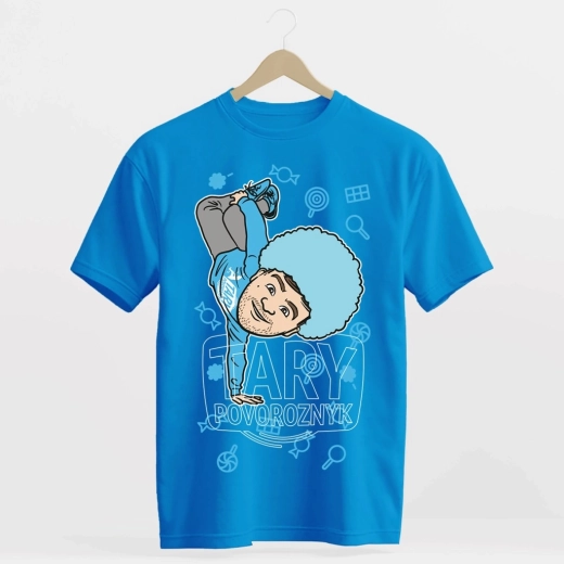 Tary Povoroznyk Kinder-T-Shirt Zuckerwatte-Blau 128–134