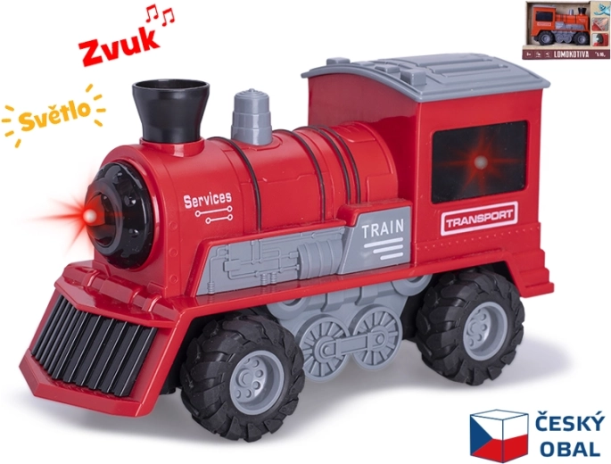 Lokomotive mit Licht und Sound, rot, 22,5 cm (1:16)