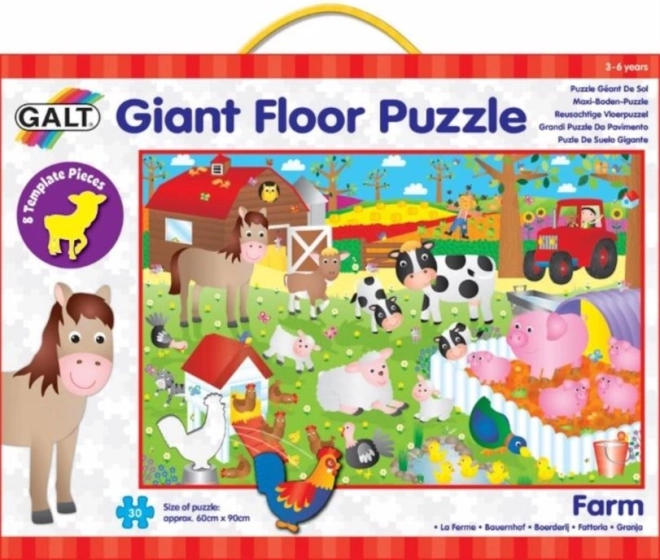 GALT Riesiges Bodenpuzzle Bauernhof 30 Teile