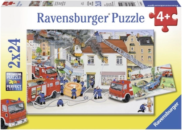 Ravensburger Puzzle Feuerwehr 2x24 Teile