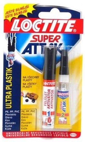 Sekundenkleber für Kunststoffe mit Aktivator Ultra Plastic 2 g + 4 ml