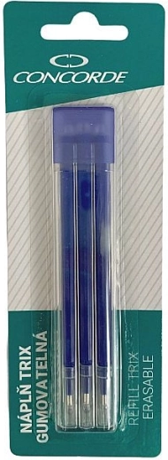 Refills für radierbaren Stift CONCORDE TRIX 0,7 mm, blau, 3 Stk.