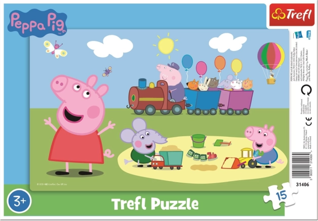 Puzzle 15 Teile Peppa Pig Zug