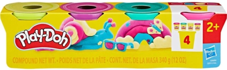 Play-Doh Set mit 4 Bechern Modelliermasse 4×85 g