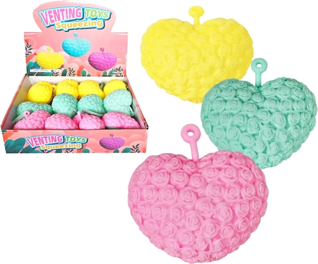 Quetschbares Rosenherz mit Licht